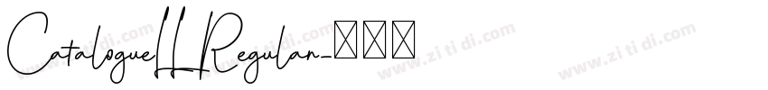 CatalogueLL Regular字体转换